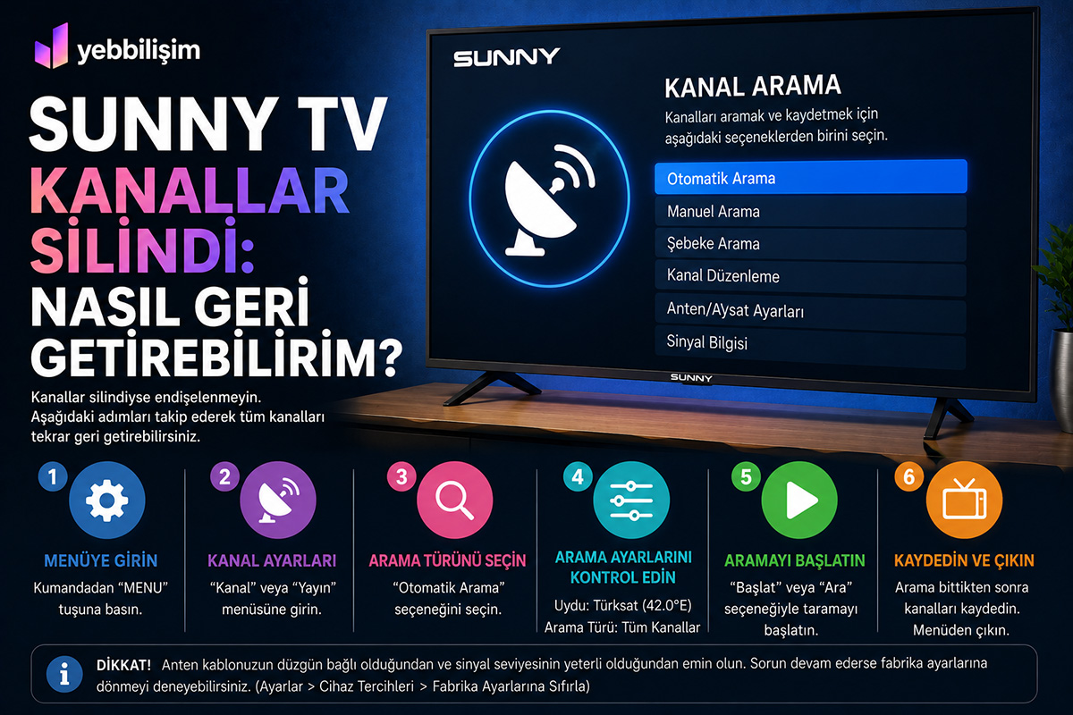 Sunny TV Kanallar Silindi: Nasıl Geri Getirebilirim?