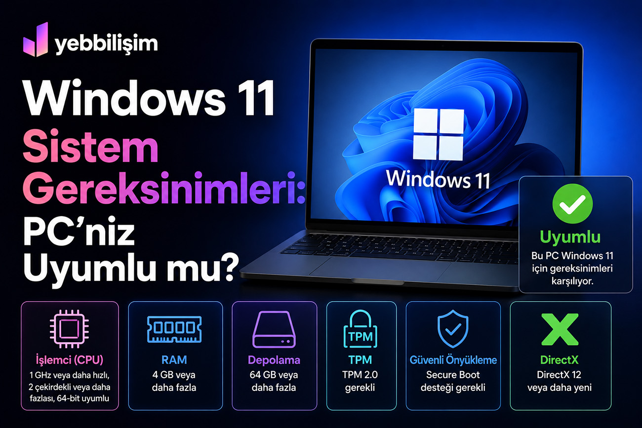 Windows 11 Sistem Gereksinimleri: PC'niz Uyumlu mu?