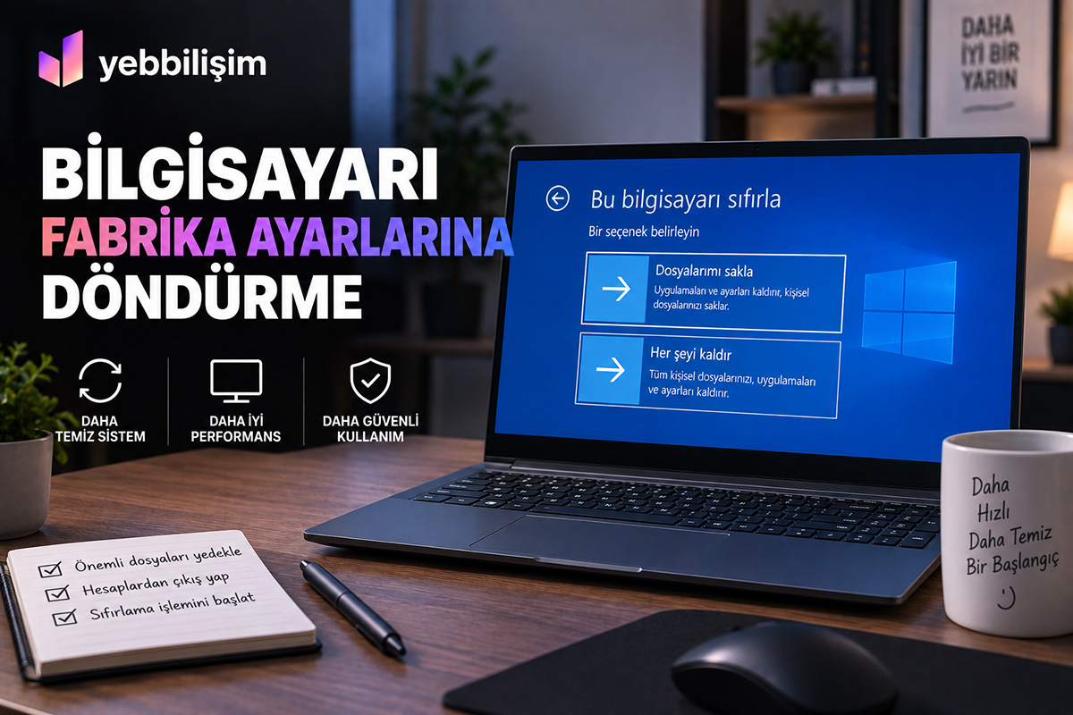 Bilgisayarı Fabrika Ayarlarına Döndürme
